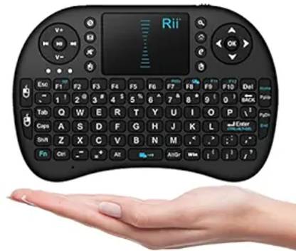 GUGGU BGF_877A_hard Keyboard with Backlight Touchpad Mouse, Mini Wireless Keyboard Wired USB Thumb-size Multi-device Keyboard Compatible with Desktop, Laptop, Mac