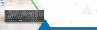 PRODOT Feather Chiclet Wired keyboard Wired USB Standard Multi-device Keyboard Compatible with Desktop, Laptop, Mac