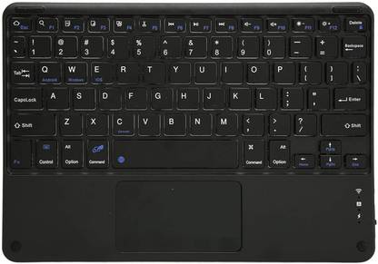 FKU 10 Inch Rechargeble Bluetooth Keyboard With TouchPad, Ultra Slim Keyboard Bluetooth, Wireless Handheld Multi-device Keyboard