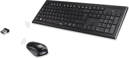 Hama Cortino Wireless Keyboard & Mouse Combo Set for Desktop & Laptop, 2.4 GHz, Wireless Standard Multi-device Keyboard Compatible with Desktop, Laptop, Mac
