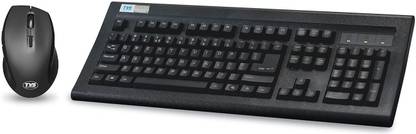 Tvs Electronics Platina Wireless Combo (Keyboard, Mouse) Strong Tilt Legs, Laser-etched Key Wireless Standard Multi-device Keyboard Compatible with Desktop, Laptop, Mac multimedia_keys