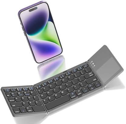 VOOCME foldable keyboard with touchpad Bluetooth Laptop-size Multi-device Keyboard