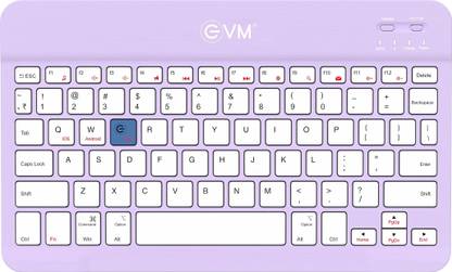 EVM WLKM Bluetooth Standard Multi-device Keyboard Compatible with Desktop, Laptop, Mac Compact, Wireless, Portable, 150 mah Battery