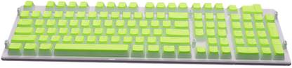 Lyla 108 Keys Double Shot Pudding Keycaps DIY for Cherry MX Mechanical Keyboard Green Wired USB Standard Multi-device Keyboard Compatible with Desktop, Laptop, Mac