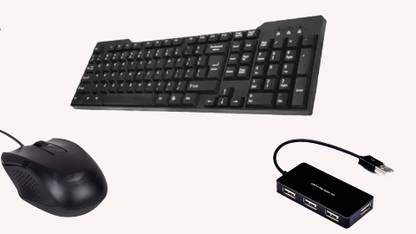 Di Innovating Technology 3H COMBO Wired USB Standard Multi-device Keyboard Compatible with Desktop, Laptop, Mac