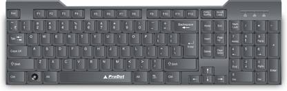 PRODOT ProSeries KB-247s USB Wired Keyboard I Plug & Play Technology I 104 Keys I Wired USB Standard Multi-device Keyboard Compatible with Desktop, Laptop, Mac