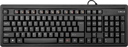 Circle Performer C21 Wired USB Standard Multi-device Keyboard Compatible with Desktop, Laptop, Mac