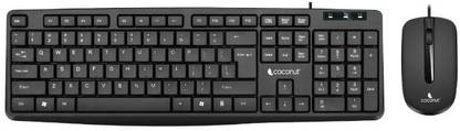 COCONUT CHERRY Wired USB Standard Multi-device Keyboard Compatible with Desktop, Laptop, Mac
