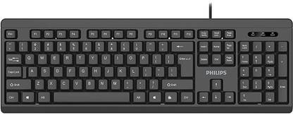 PHILIPS SPK6207 Wired USB Standard Multi-device Keyboard Compatible with Desktop, Laptop, Mac