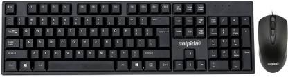Salpido G-102 Wired Keyboard and Mouse Combo with Mute Button Design | Wired USB Standard Multi-device Keyboard Compatible with Desktop, Laptop, Mac Easy to Use,Plug and Play,Quick, Comfy Durable body