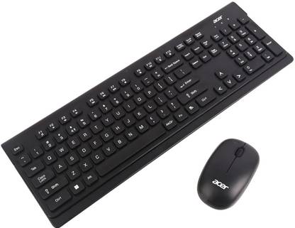 Acer Keyboard & Mouse Combo with Attractive Durable Design Wireless Standard Multi-device Keyboard Compatible with Desktop, Laptop, Mac
