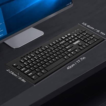 Astrill Ergonomic Wireless Computer Keyboard Full Size PC Keyboard with Numeric Keypad Wireless Laptop-size Multi-device Keyboard Compatible with Desktop, Laptop, Tablet