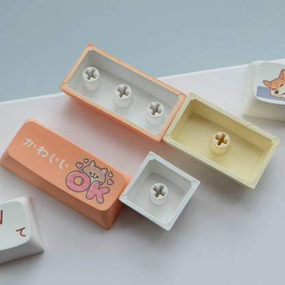 Lyla 139Keys XDA Profile Keycaps 2-Layer for MX Mechanical Keyboard Japanese Font Wired USB Standard Multi-device Keyboard Compatible with Desktop, Laptop, Mac