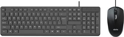 Elista Wired Keyboard and Mouse Combo (ELS WK-714) Wired USB Standard Multi-device Keyboard Compatible with Desktop, Laptop, Mac