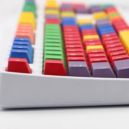 Lyla 112 Keys PBT Colorful Keycaps Switches for Cherry MX Keys Only Keycaps Wired USB Standard Multi-device Keyboard Compatible with Desktop, Laptop, Mac