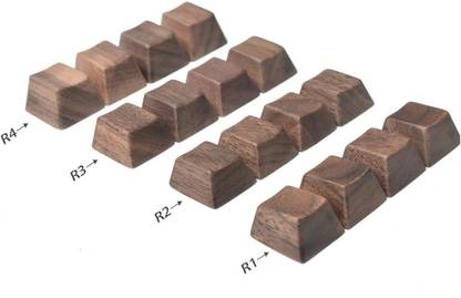 Lyla Handmade Black Walnut Wooden Keycap for Cherry MX Keyboard Backspace Wired USB Standard Multi-device Keyboard Compatible with Desktop, Laptop, Mac