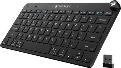 ZEBRONICS ZEB-NWK-2 Bluetooth Laptop-size Multi-device Keyboard Compatible with Desktop, Laptop, Mac Easy to Use,Plug and Play,Quick, Comfy Durable body