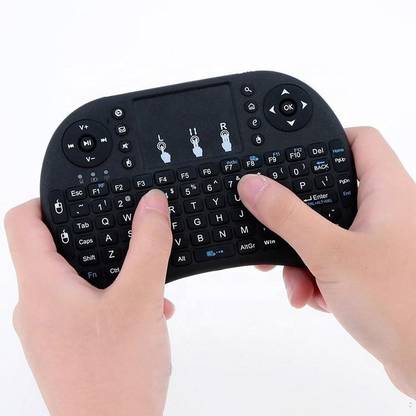 Qiwa Wireless Mini Keyboard with Touchpad and LED Backlight Wireless Standard Multi-device Keyboard Compatible with Desktop, Laptop, Mac