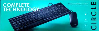 CIRCLE CT C55 MULTIMEDIA KEYBOARD AND MOUSE Wired USB Standard Multi-device Keyboard Compatible with Desktop, Laptop, Mac