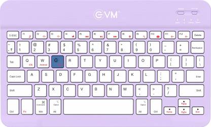 EVM WLKM Bluetooth Standard Multi-device Keyboard Compatible with Desktop, Laptop, Mac Compact, Wireless, Portable, 150 mah Battery
