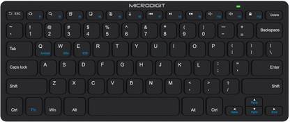 MICRODIGIT Mini 5.0 water proof Bluetooth keyboard multi language English and Arabic Bluetooth Handheld Multi-device Keyboard