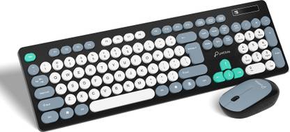 pebble Digit001 Wireless Keyboard & Mouse, 2.4Ghz Wireless, 104 Keys Full-Sized Bluetooth, Wireless Standard Multi-device Keyboard Compatible with Desktop, Laptop, Mac Easy to Use,Plug and Play,Quick, Comfy Durable body