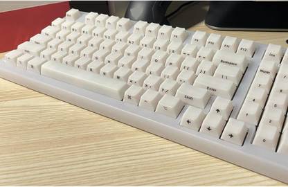 Lyla Universal Keyboard Side Stickers for Mechanical Keycaps short clear black Wired USB Standard Multi-device Keyboard Compatible with Desktop, Laptop, Mac