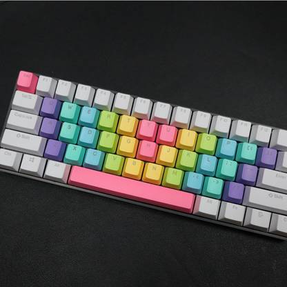 Lyla PBT 39 Keycaps DIY Custom Gaming Mechanical Keyboard Universal Key Caps Wired USB Standard Multi-device Keyboard Compatible with Desktop, Laptop, Mac