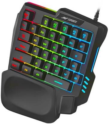 Ant Esports MK1001 One Handed RGB Backlit 35 Keys Gaming Wired USB Handheld Multi-device Keyboard Compatible with Desktop, Laptop, Mac Easy to Use,Plug and Play,Quick, Comfy Durable body