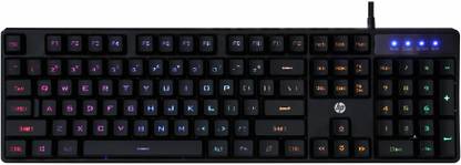 HP K300 Wired USB Standard Gaming Keyboard Compatible with Desktop, Laptop, Mac Easy to Use,Plug and Play,Quick, Comfy Durable body