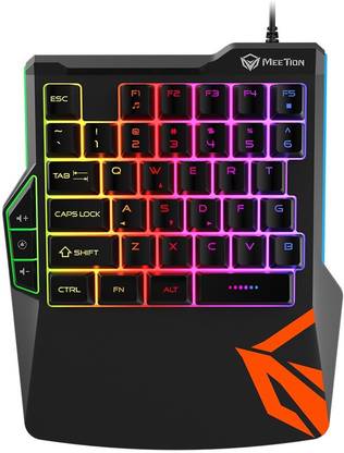 Meetion MT-KB015 Wired USB Handheld Gaming Keyboard Compatible with Desktop, Laptop, Mac