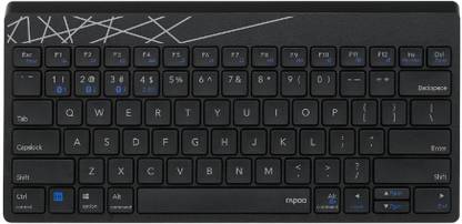 RAPOO K8000M Bluetooth Tenkeyless Laptop Keyboard Compatible with Desktop, Laptop, Mac