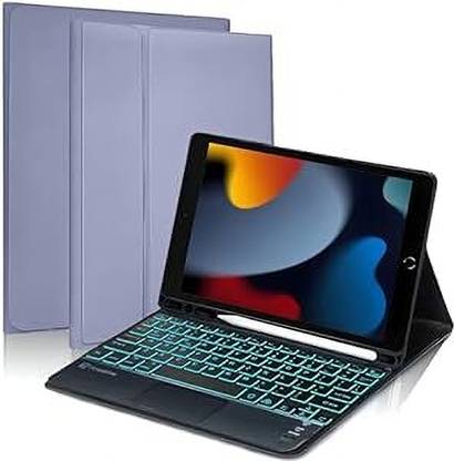 Proelite Apple iPad 10.2" 9th Gen/8th Gen/7th Gen/Air 3 10.5 inch, with Pencil Holder Bluetooth Standard Tablet Keyboard Compatible with Desktop, Laptop, Mac Easy to Use,Plug and Play,Quick, Comfy Durable body
