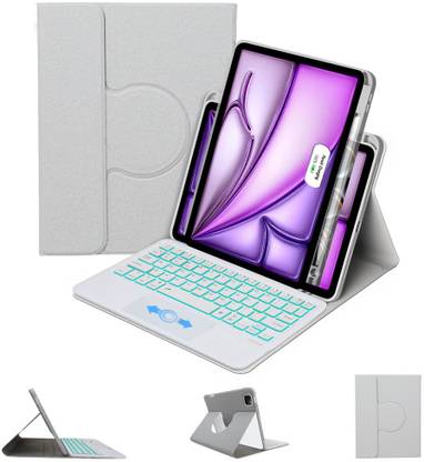 TECPHILE Keyboard Case for iPad Air 13 inch M4 2024 & iPad Pro 12.9 inch 6th gen Bluetooth Standard Tablet Keyboard