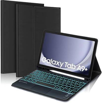 Proelite Samsung Galaxy Tab A9 Plus 11" with S Pen Holder, Magnetic Detachable TouchPad Bluetooth Standard Tablet Keyboard Compatible with Desktop, Laptop, Mac Easy to Use,Plug and Play,Quick, Comfy Durable body