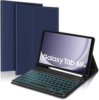 Proelite Keyboard case Cover for Galaxy Tab A9 Plus 11 inch with S Pen Holder Bluetooth Standard Tablet Keyboard Compatible with Desktop, Laptop, Mac Easy to Use,Plug and Play,Quick, Comfy Durable body