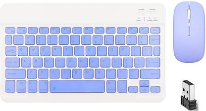 FKU Wireless Keyboard & Mouse For Android Windows PC Wireless Standard Tablet Keyboard Compatible with Desktop, Laptop, Mac Rechargeble Wireless Keyboard & Mouse For Android Windows PC Tablet