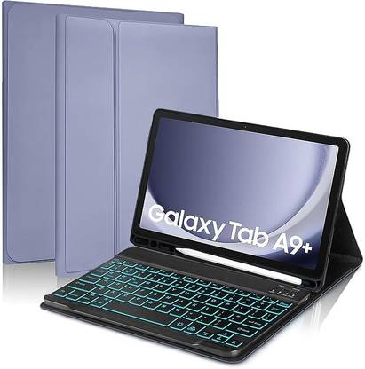 Proelite Keyboard case Cover for Samsung Galaxy Tab A9 Plus 11 inch with S Pen Holder Bluetooth Standard Tablet Keyboard Compatible with Desktop, Laptop, Mac Easy to Use,Plug and Play,Quick, Comfy Durable body