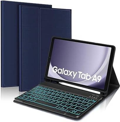 Proelite Samsung Galaxy Tab A9 8.7 inch Magnetic Detachable Built-in 7-Colors Backlit Bluetooth Standard Tablet Keyboard Compatible with Desktop, Laptop, Mac Easy to Use,Plug and Play,Quick, Comfy Durable body