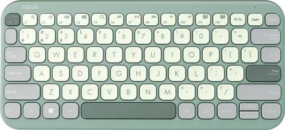 ASUS Marshmallow KW100 Bluetooth Laptop-size Multi-device Keyboard Compatible with Desktop, Laptop, Mac Easy to Use,Plug and Play,Quick, Comfy Durable body