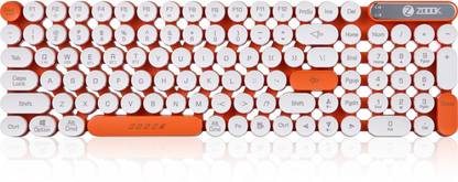 Zoook Prodigy Multi-Device /Rechargeable keyboard (5 Devices Support) RGB Lights Bluetooth Standard Multi-device Keyboard Compatible with Desktop, Laptop, Tablet, iPad, Mac stand support,multimedia_keys,Prodigy- Orange