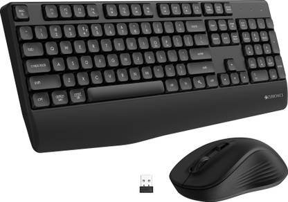 ZEBRONICS Companion 202 Wireless Standard Desktop Keyboard Compatible with Desktop, Laptop, Mac 104 Keys, Copilot AI Key, 12 Multimedia Keys, 1600 DPI, Silent, 4 Buttons