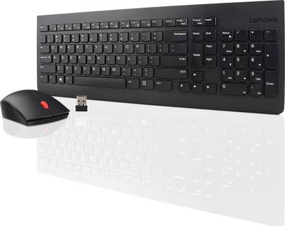 Lenovo KB MICE_BO Wireless Standard Laptop Keyboard Compatible with Desktop, Laptop, Mac stand support,multimedia_keys,GX30L66303