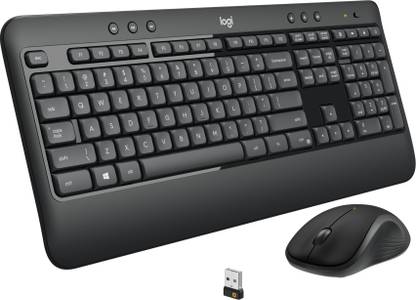 Logitech MK540 Mouse & Keyboard Combo / HotKeys, 3-Year Battery Life Wireless Standard Multi-device Keyboard Compatible with Desktop, Laptop, Mac multimedia_keys,MK540 Mouse & Keyboard Combo / HotKeys, 3-Year Battery Life