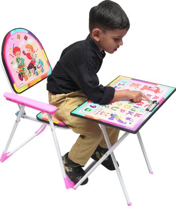 snehatoys study table chair Desk Pink For use 2 to 15 years child Fabric Desk Chair