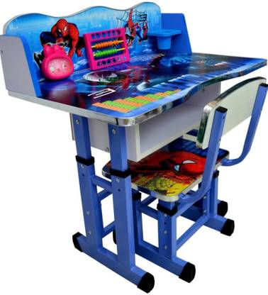 Demya king of steel Spiderman Chair Table Set (FOR 3 to 15 year old kids) Metal Desk Chair