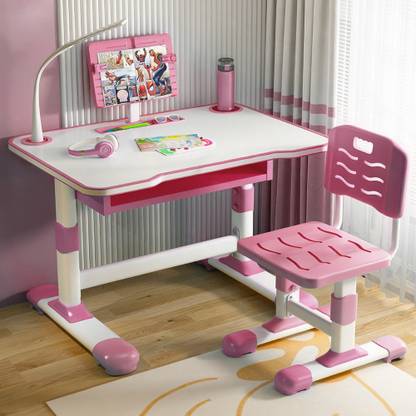 StarAndDaisy Multifunctional Kids Study Table Set with LED Light Metal Desk Chair