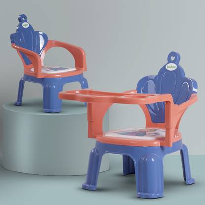 baybee Plastic Baby Chair for Kids Study Table Chair with Cushion Seat High Backrest Plastic Chair