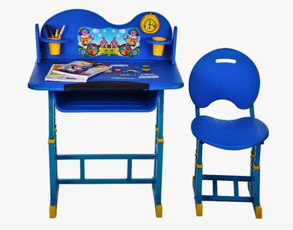 mlu Kids Study Table and chair Set/Baby Desk Plastic Metal Desk Chair