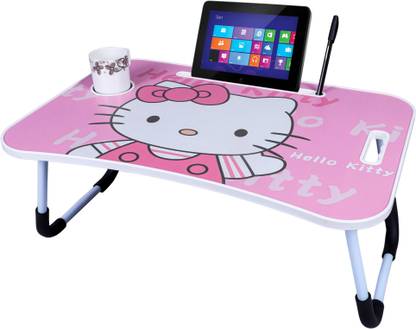 SHREE HARI QUALITY FIRST Hello Kitty Kids Foldable Table For Study & Work, Best for Work Home Solid Wood Study Table